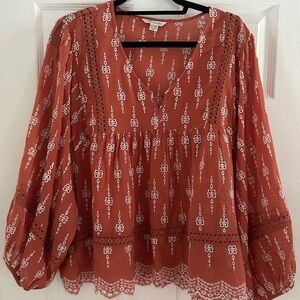 American Eagle Eyelet Boho Top